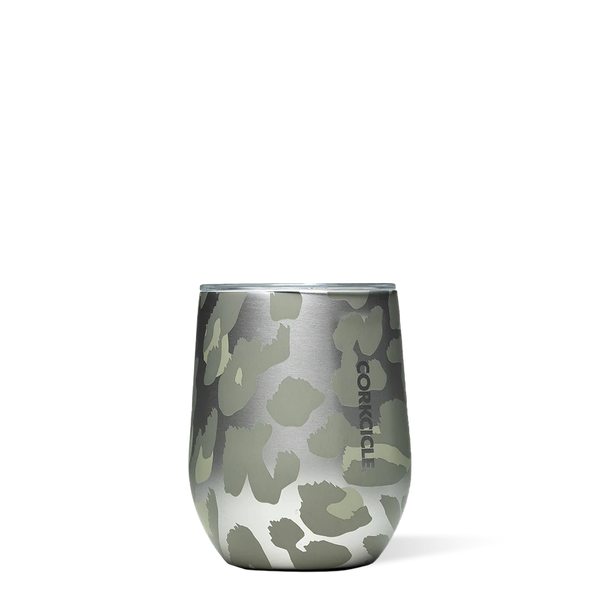 Corkcicle 12 oz Stemless Tumbler- Snow Leopard