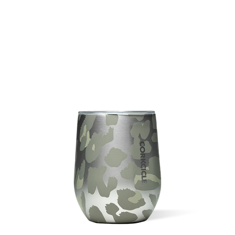 Corkcicle 12 oz Stemless Tumbler- Snow Leopard