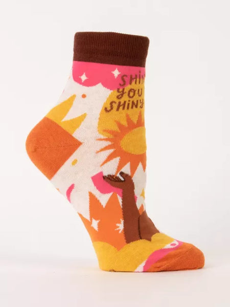 Blue Q Women Ankle Socks- Shine On You Crazy Shiny Thing
