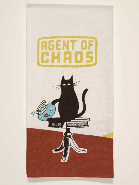 Blue Q Printed Towel- Agent of Chaos (Cat)