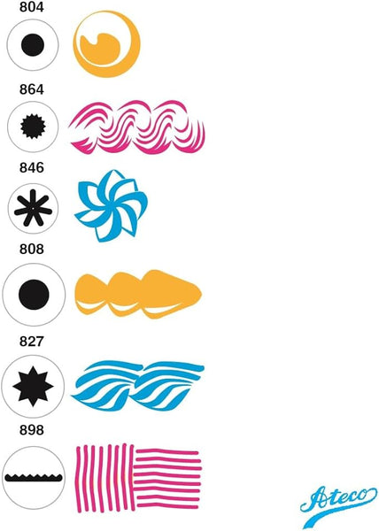 Ateco- Pastry Tip Set  (Set of 6)