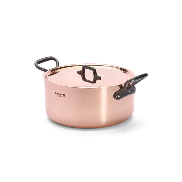 de Buyer- Inocuivre 5.7 Qt Stew Pan with Lid