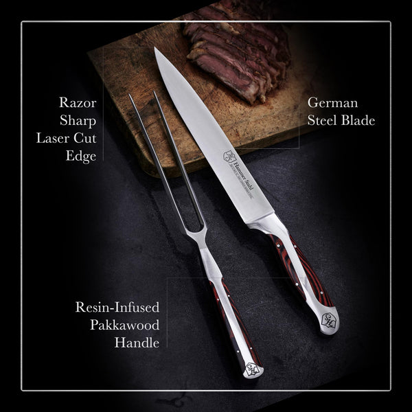 Hammer Stahl Carving Knife and Fork Set