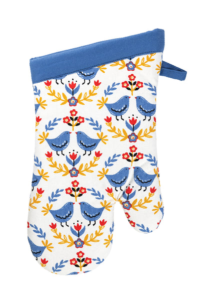Mu Kitchen Oven Mitt- Scandi Birds