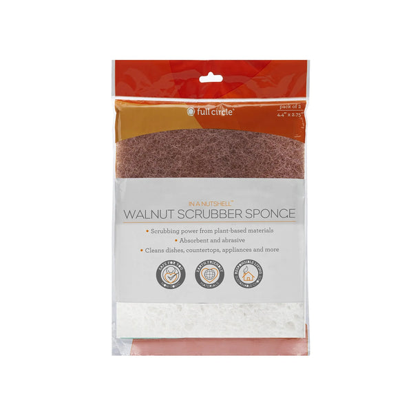 Full Circle- Walnut Scrubber Sponges