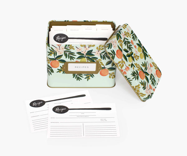 Rifle Paper Co. Recipe Box- Citrus Floral
