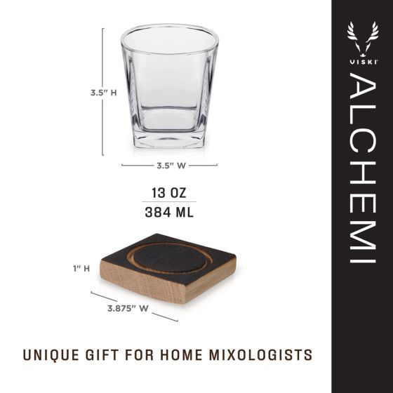 Viski 3-piece Alchemi Barrel Board Smoking Set