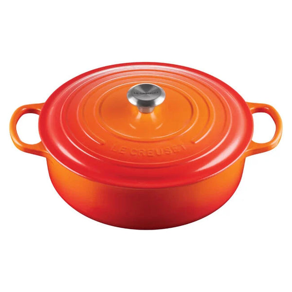 Le Creuset Wide 6.75 Qt Round Oven - Flame (PROMO)