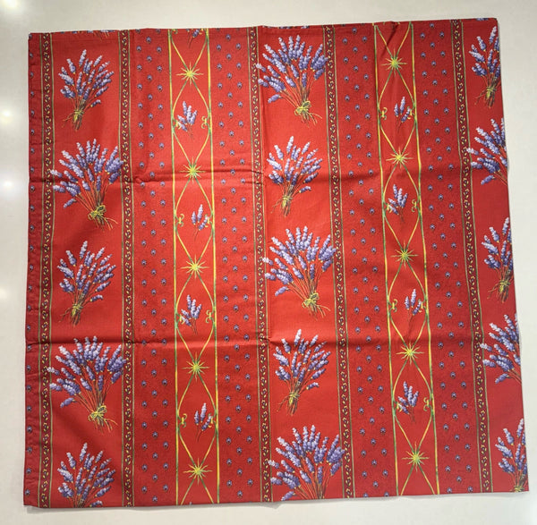 Le Cluny- Provence Lavender Red Tablecloth (58" Square)