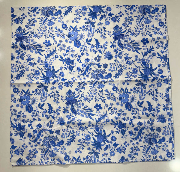 Le Cluny- Provence Versailles White & Blue Tablecloth (58" Square)
