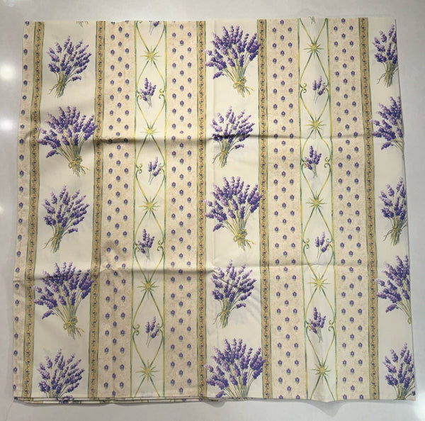 Le Cluny- Provence Lavender Creme Tablecloth (60"x 96")