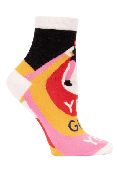 Blue Q Women's Ankle Socks- Yes, Girl, Yes