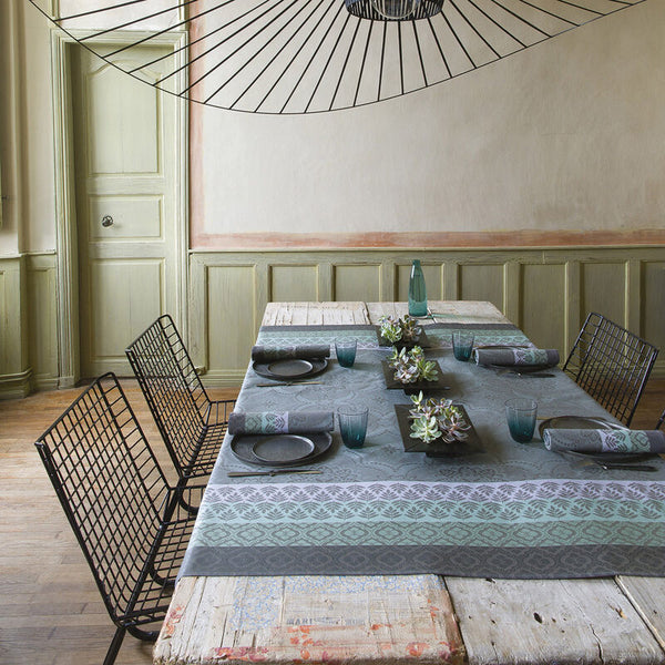Le Jacquard Français- Bastide Grey Coated Cotton Tablecloth(69X126)