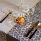 Le Jacquard Français- Voyage Grey Coated Cotton Tablecloth (69X98)