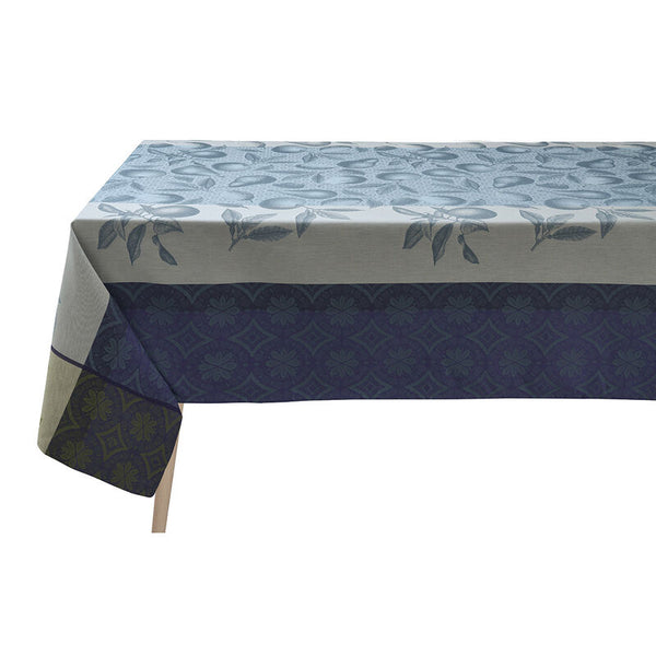 Le Jacquard Français- Arriere-Pays Blue Cotton Tablecloth (69X98)