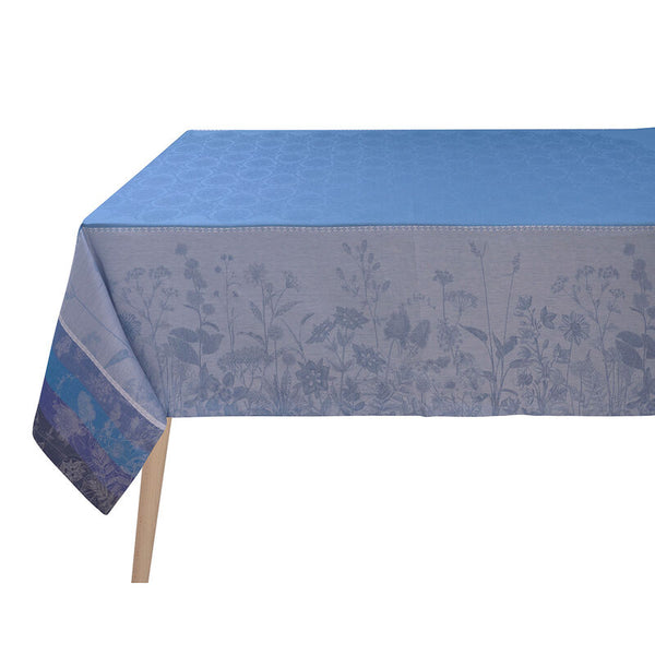 Le Jacquard Français- Bucolique Blue Linen Tablecloth (69X98)