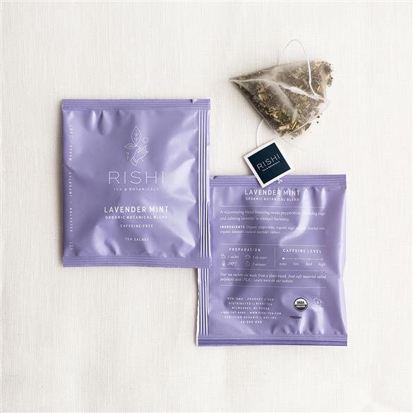 Rishi- Herbal Lavender Mint- Box of 15 Sachets