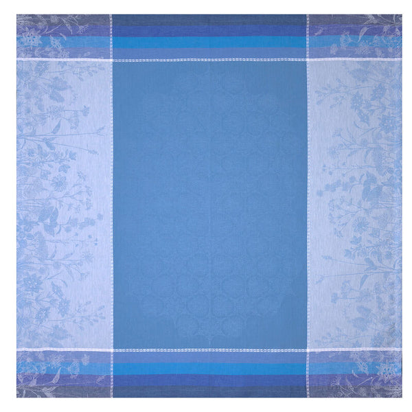 Le Jacquard Français-Bucolique Blue Linen Tablecloth (69X69)