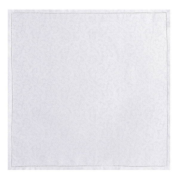 Le Jacquard Français- Port Fiori White Linen Napkin (23" Sq, Set of 4)