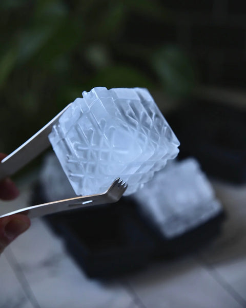 W & P Peak Crystal Cube Ice Mold - Charcoal