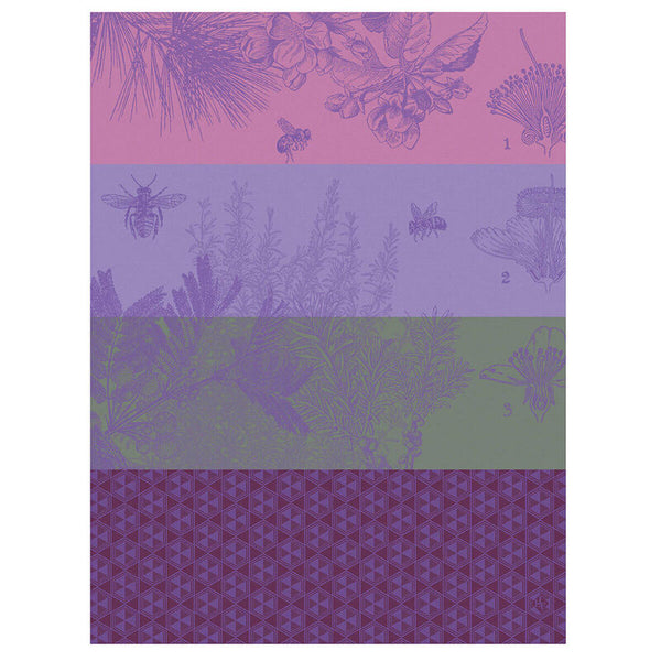 Le Jacquard Français- Miel De Fleurs Purple Cotton Tea Towel