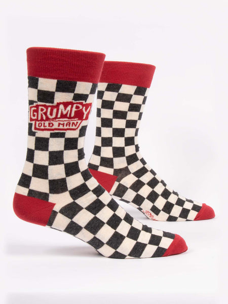 Blue Q Men's Crew Socks - Grumpy Old Man