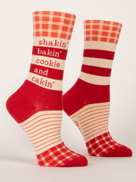 Blue Q Women Crew Socks - Shakin' Bakin'
