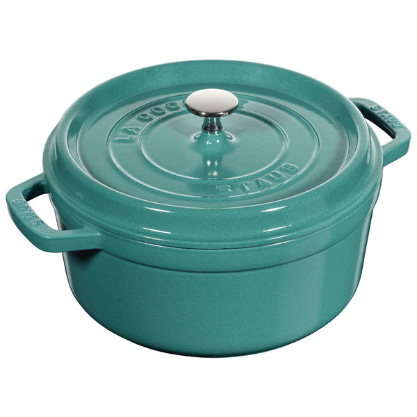 Staub 4 Qt. Round Cocotte - Turquoise