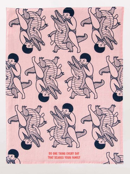 BlueQ Printed Dish Towel - Do One Thing That Scares My Family
