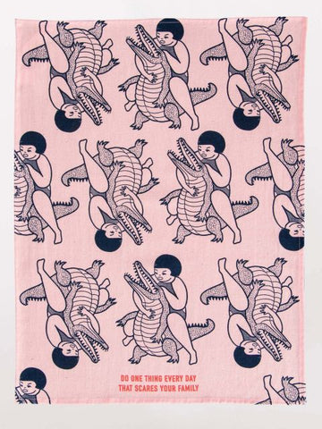 BlueQ Printed Dish Towel - Do One Thing That Scares My Family