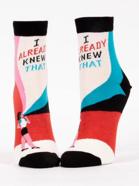 Blue Q Women's Ankle Socks- I Already Knew That