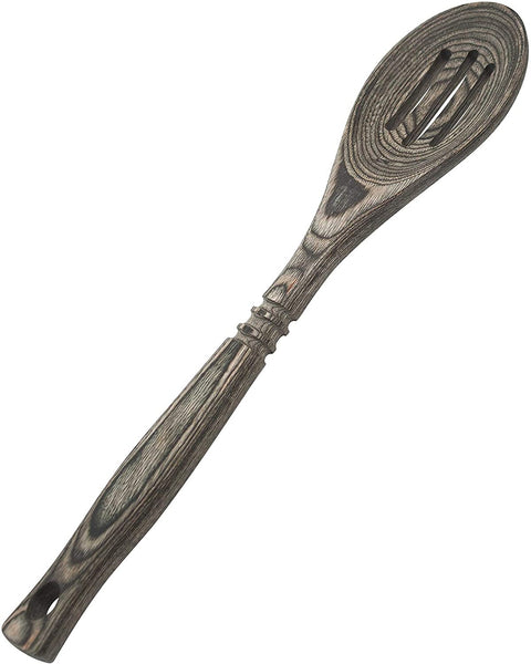 Island Bamboo Slotted Spoon - Black