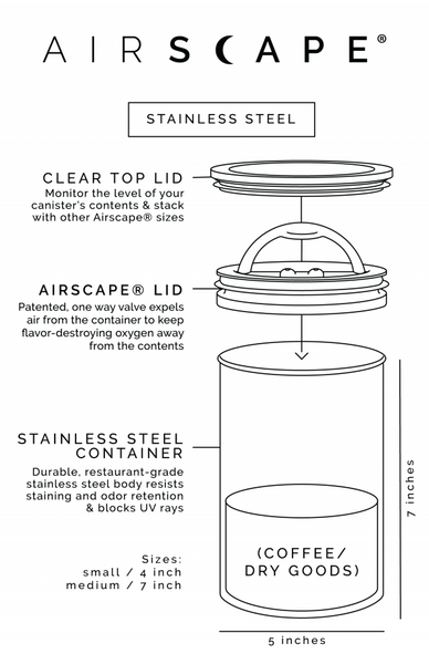Airscape - Medium Storage Container - Stainless Steel