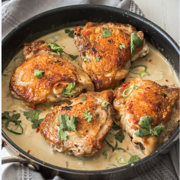 Prerecorded Class - Coconut Curry Chicken, Root Vegetables & Indian Rice Pudding