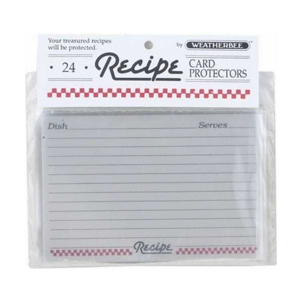 HIC Weatherbee Recipe Cards Protectors - 4" x 6"