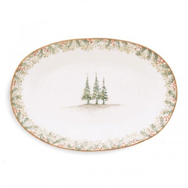 Arte Italica Natale Oval Platter