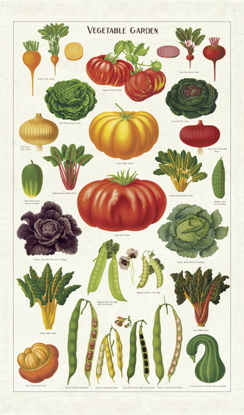 Cavallini & Co. Tea Towel - Vegetable Garden
