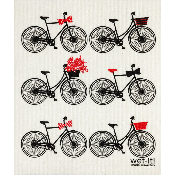 Wet-it! Swedish Dishcloth - Bikes