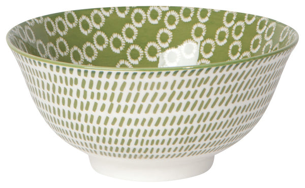 Now Designs 6" Stamped Bowl - Green Ring