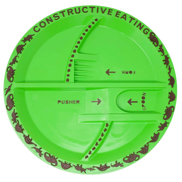 Constructive Eating Dinosaur Plate