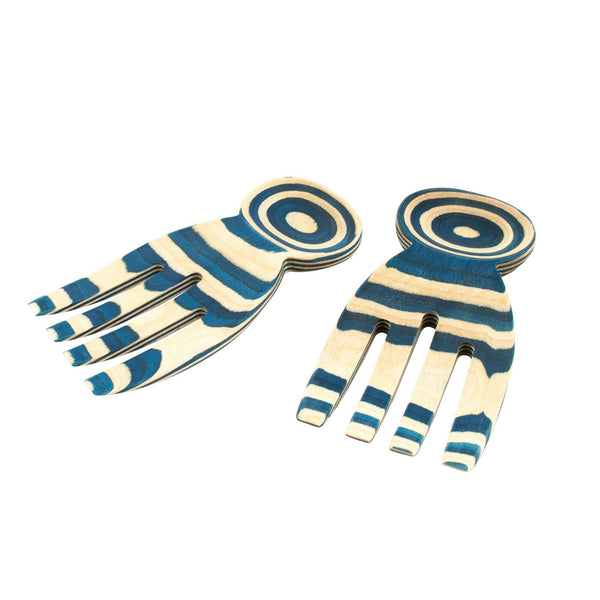 Island Bamboo Salad Hands - Blue
